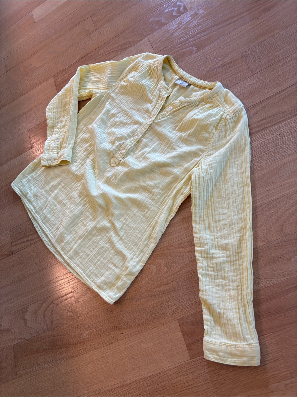 ST. JOHN’S BAY med - long sleeve Henley - sunshine yellow